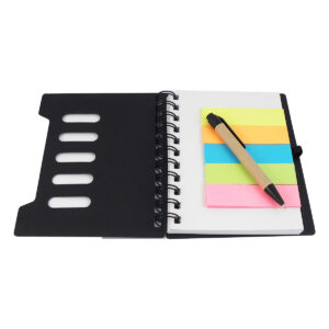 LIBRETA ECOLÓGICA NEGRO LB-025 ( LB-025 / LB025 / LIBRETAS,CON BOLÍGRAFO,ESPIRAL )