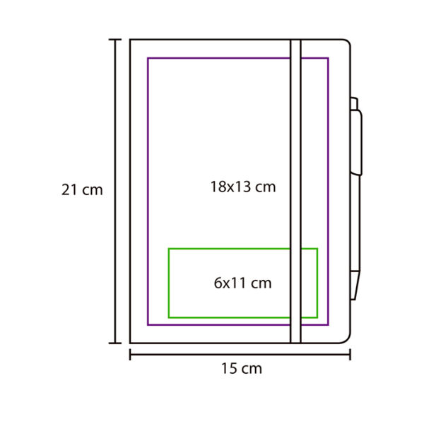 LIBRETA INDUS GRIS LB-030G ( LB-030 / LB030 / CON BOLÍGRAFO ) - Imagen 2