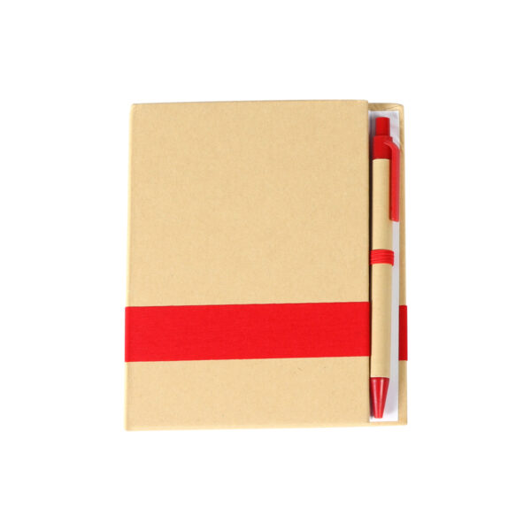 LIBRETA ECOLÓGICA ROJO LB-033R ( LB-033 / LB033 / LIBRETAS,ECOLÓGICAS,CON BOLÍGRAFO )