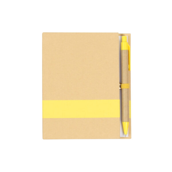 LIBRETA ECOLÓGICA AMARILLO LB-033Y ( LB-033 / LB033 / LIBRETAS,ECOLÓGICAS,CON BOLÍGRAFO )