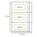 LIBRETA TRICOLOR NARA AZUL PASTEL LB-035V ( LB-035 / LB035 /  ) - Image 2