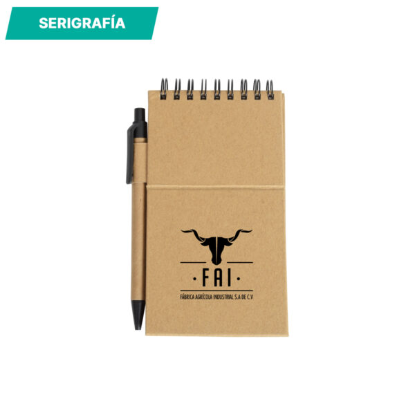 LIBRETA PISA CARTON LB-054C ( LB-054 / LB054 / ECOLÓGICAS,ESPIRAL,CON BOLÍGRAFO ) - Imagen 2