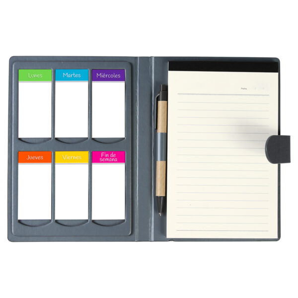 BLOCK DE NOTAS PAVÍA GRIS LB-056G ( LB-056 / LB056 / CON BOLÍGRAFO ) - Imagen 3