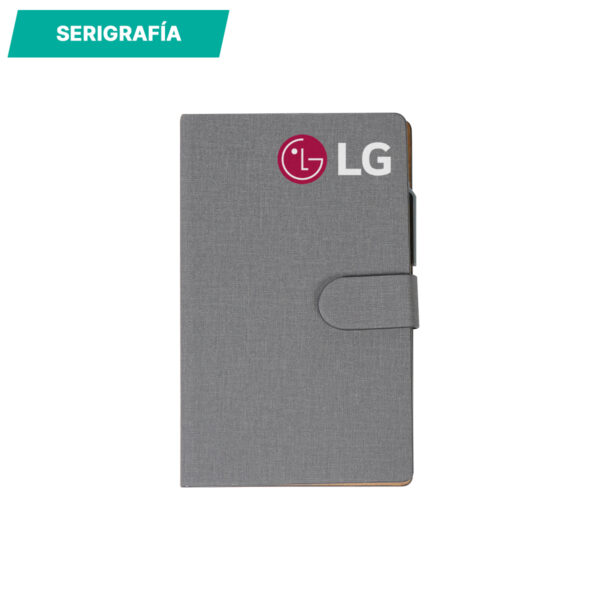 LIBRETA LIVORNO GRIS LB-057G ( LB-057 / LB057 / CON BOLÍGRAFO ) - Imagen 3