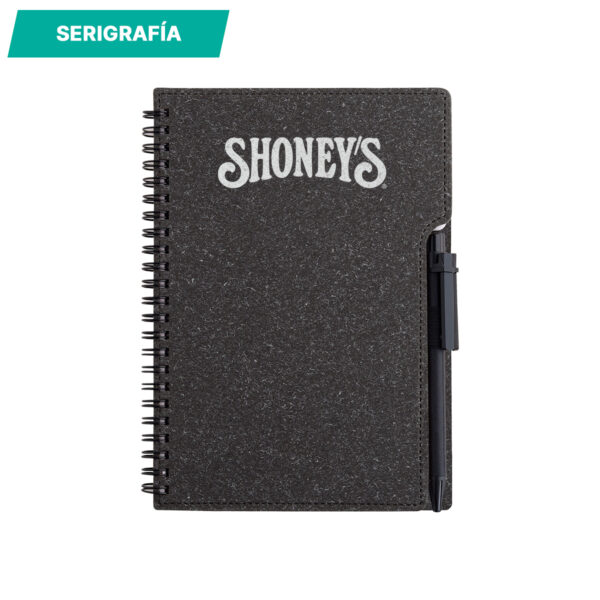 LIBRETA KANGAR NEGRO LB-059N ( LB-059 / LB059 / LIBRETAS,ECOLÓGICAS,ESPIRAL,CON BOLÍGRAFO ) - Imagen 3