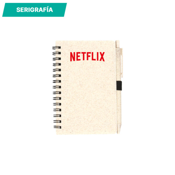 LIBRETA LUMUT VERDE LB-061V ( LB-061 / LB061 / CON BOLÍGRAFO,ESPIRAL,ECOLÓGICAS ) - Imagen 4