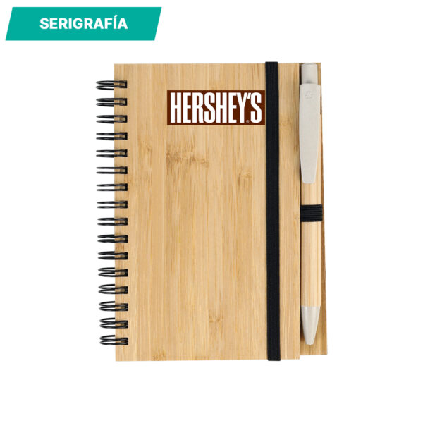 LIBRETA TORUN BAMBÚ LB-063C ( LB-063 / LB063 / ECOLÓGICAS,CON BOLÍGRAFO,ESPIRAL ) - Imagen 3