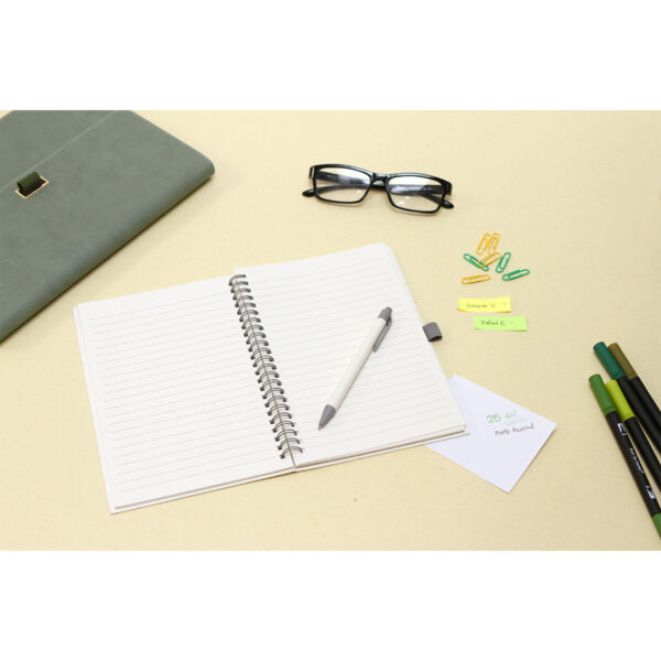 LIBRETA SOKODÉ GRIS LB-070G ( LB-070 / LB070 / CON BOLÍGRAFO,ESPIRAL,ECOLÓGICAS ) - Imagen 5