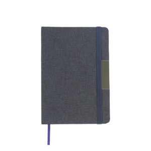LIBRETA DE RPET DERUTA AZUL ACERO LB-078A ( LB-078 / LB078 / ECOLÓGICAS )