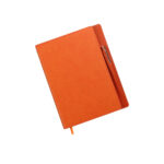 LIBRETA DUQM NARANJA OSCURO LB-082O ( LB-082 / LB082 / CON BOLÍGRAFO )