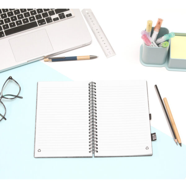 LIBRETA BELLARIA GRIS LB-089G ( LB-089 / LB089 / LIBRETAS,ECOLÓGICAS,ESPIRAL ) - Imagen 2