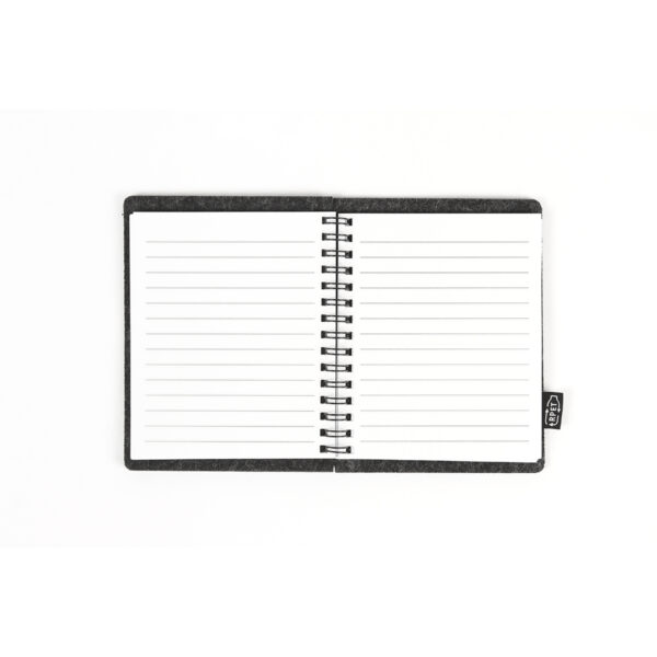 LIBRETA BUGIBBA GRIS OSCURO LB-095G ( LB-095 / LB095 / ECOLÓGICAS,LIBRETAS,ESPIRAL ) - Imagen 2