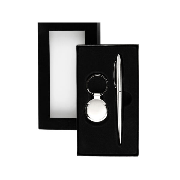 SET DE LLAVERO CON BOLÍGRAFO CONDESA PLATA ST-006 ( ST-006 / ST006 /  )