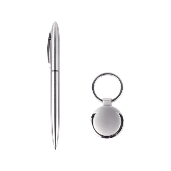 SET DE LLAVERO CON BOLÍGRAFO CONDESA PLATA ST-006 ( ST-006 / ST006 /  ) - Imagen 2