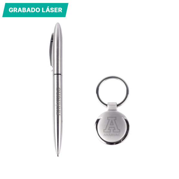 SET DE LLAVERO CON BOLÍGRAFO CONDESA PLATA ST-006 ( ST-006 / ST006 /  ) - Imagen 3