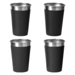 SET DE 4 VASOS PACECO NEGRO ST-026N ( ST-026 / ST026 / COCINA )