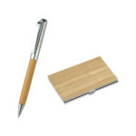 SET DE PLUMA Y TARJETERO DARAYA BAMBÚ ST-032C ( ST-032 / ST032 / BOLÍGRAFOS )