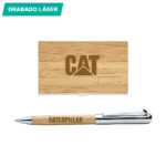 SET DE PLUMA Y TARJETERO DARAYA BAMBÚ ST-032C ( ST-032 / ST032 / BOLÍGRAFOS ) - Image 3