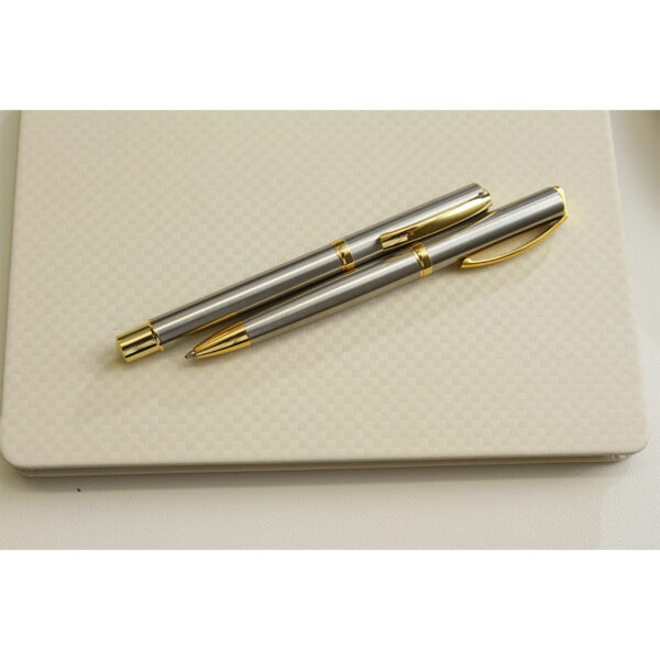 SET DE PLUMAS LAZZARO PLATA ST-035S ( ST-035 / ST035 / TINTA AZUL ) - Imagen 3