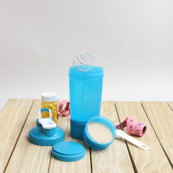 BOTELLA MEZCLADORA NERJA AZUL AQUA TE-075A ( TE-075 / TE075 / CILINDROS ) - Imagen 2
