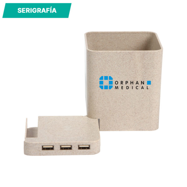 PORTA LÁPICES RIVNE BEIGE TH-095BE ( TH-095 / TH095 / OFICINA ) - Imagen 2