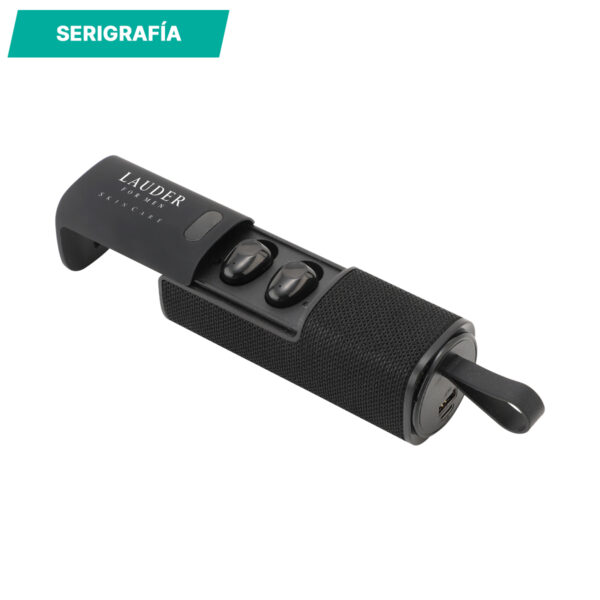 POWER BANK CON BOCINA Y AUDIFONOS BILA NEGRO TH-148N ( TH-148 / TH148 / AUDÍFONOS ) - Imagen 2