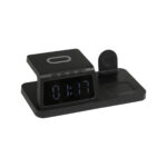 RELOJ DE ESCRITORIO ARANNO NEGRO TH-195N ( TH-195 / TH195 / CARGADORES Y POWER BANK,PARED Y ESCRITORIO,OFICINA )