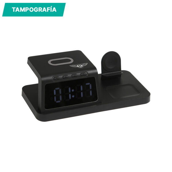 RELOJ DE ESCRITORIO ARANNO NEGRO TH-195N ( TH-195 / TH195 / CARGADORES Y POWER BANK,PARED Y ESCRITORIO,OFICINA ) - Imagen 2