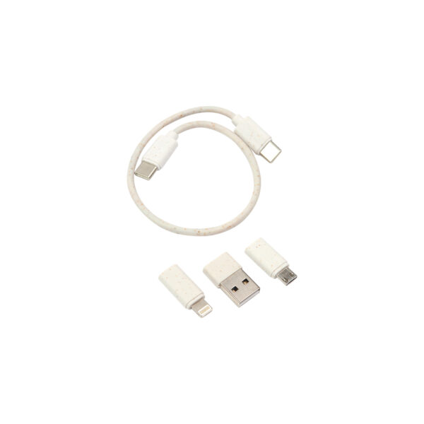 SET DE CABLES TARTU BAMBÚ TH-223C ( TH-223 / TH223 / CARGADORES Y POWER BANK ) - Imagen 2