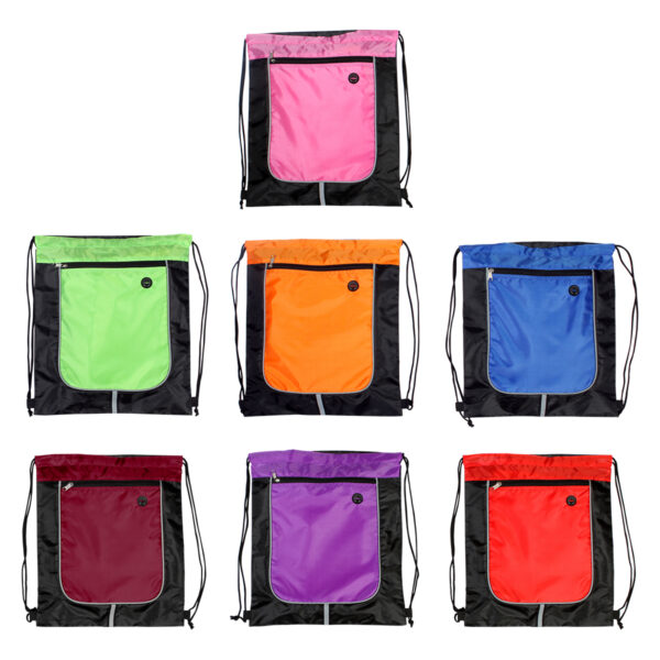 MORRAL TIPO SACO KIEV ROJO TX-062R ( TX-062 / TX062 / BOLSAS DEPORTIVAS ) - Imagen 3