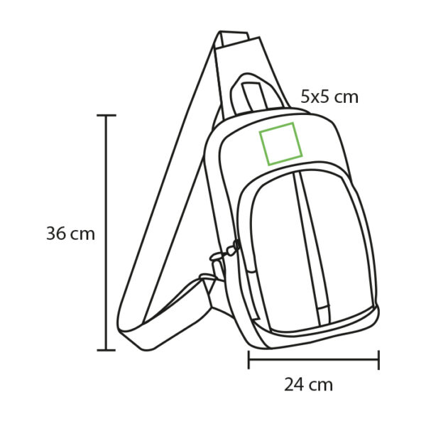 MOCHILA CALGARY NEGRO TX-099 ( TX-099 / TX099 / CROSSBODY ) - Imagen 3