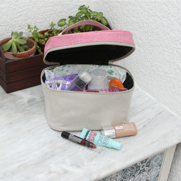COSMETIQUERA BOMET ROSA CLARO TX-118RS ( TX-118 / TX118 / COSMETIQUERAS,NECESER ) - Imagen 4