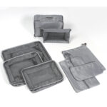 SET DE BOLSOS ORGANIZADORES GRIS TX-122G ( TX-122 / TX122 / ACCESORIOS DE VIAJE )