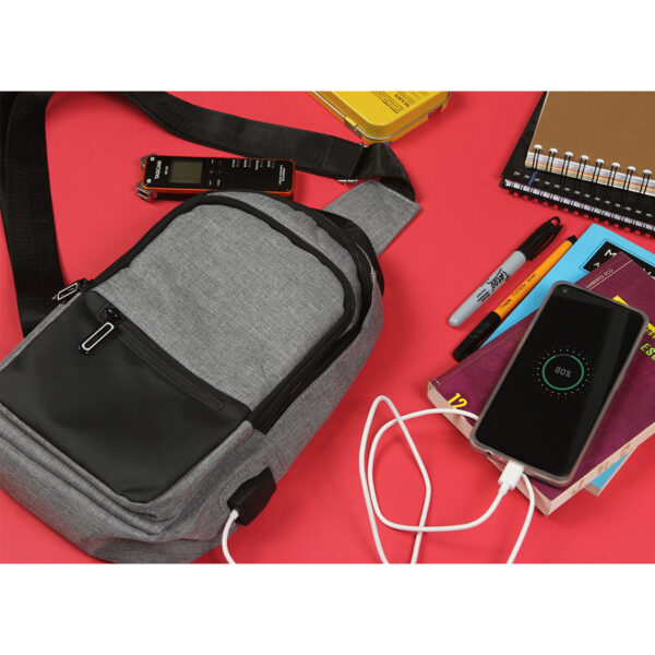 MOCHILA VIENG GRIS TX-161G ( TX-161 / TX161 / CROSSBODY ) - Imagen 3