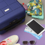 MALETA RÍGIDA MEDIANA AZUL MARINO TX-194A ( TX-194 / TX194 / MALETAS RIGIDAS,MALETAS DE RUEDAS ) - Image 4