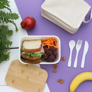 LONCHERA CON CONTENEDOR BEDANO BEIGE TX-199BE ( TX-199 / TX199 / CONTENEDORES DE ALIMENTOS )