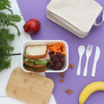 LONCHERA CON CONTENEDOR BEDANO BEIGE TX-199BE ( TX-199 / TX199 / CONTENEDORES DE ALIMENTOS )