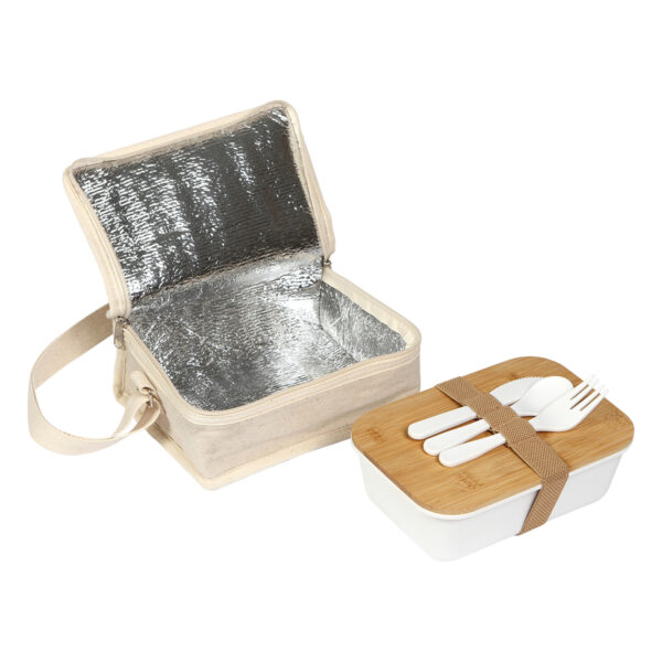 LONCHERA CON CONTENEDOR BEDANO BEIGE TX-199BE ( TX-199 / TX199 / CONTENEDORES DE ALIMENTOS ) - Imagen 3