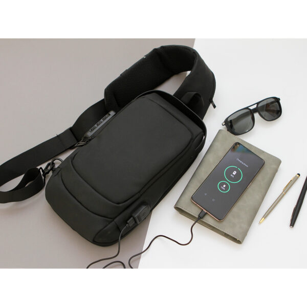MOCHILA KITGUM NEGRO TX-201N ( TX-201 / TX201 / CROSSBODY ) - Imagen 4