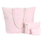 SET DE BOLSAS PRATS ROSA CLARO TX-259RS ( TX-259 / TX259 / BOLSAS DE PLAYA )