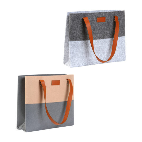 BOLSO LLORTS GRIS TX-262G ( TX-262 / TX262 / BOLSAS SHOPPER ) - Imagen 3