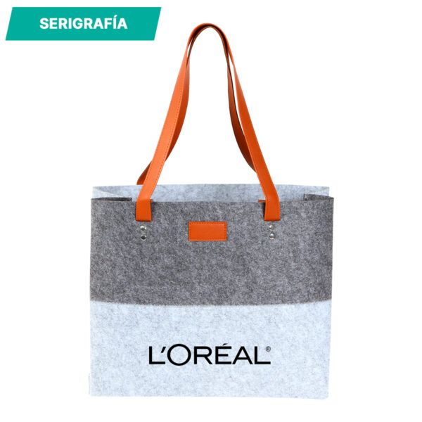 BOLSO LLORTS GRIS TX-262G ( TX-262 / TX262 / BOLSAS SHOPPER ) - Imagen 2