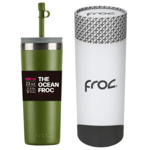 THE OCEAN TERMO FROC  (VERDE MILITAR / ACERO INOXIDABLE/ACERO INOX / THE-OCEAN / THEOCEAN)