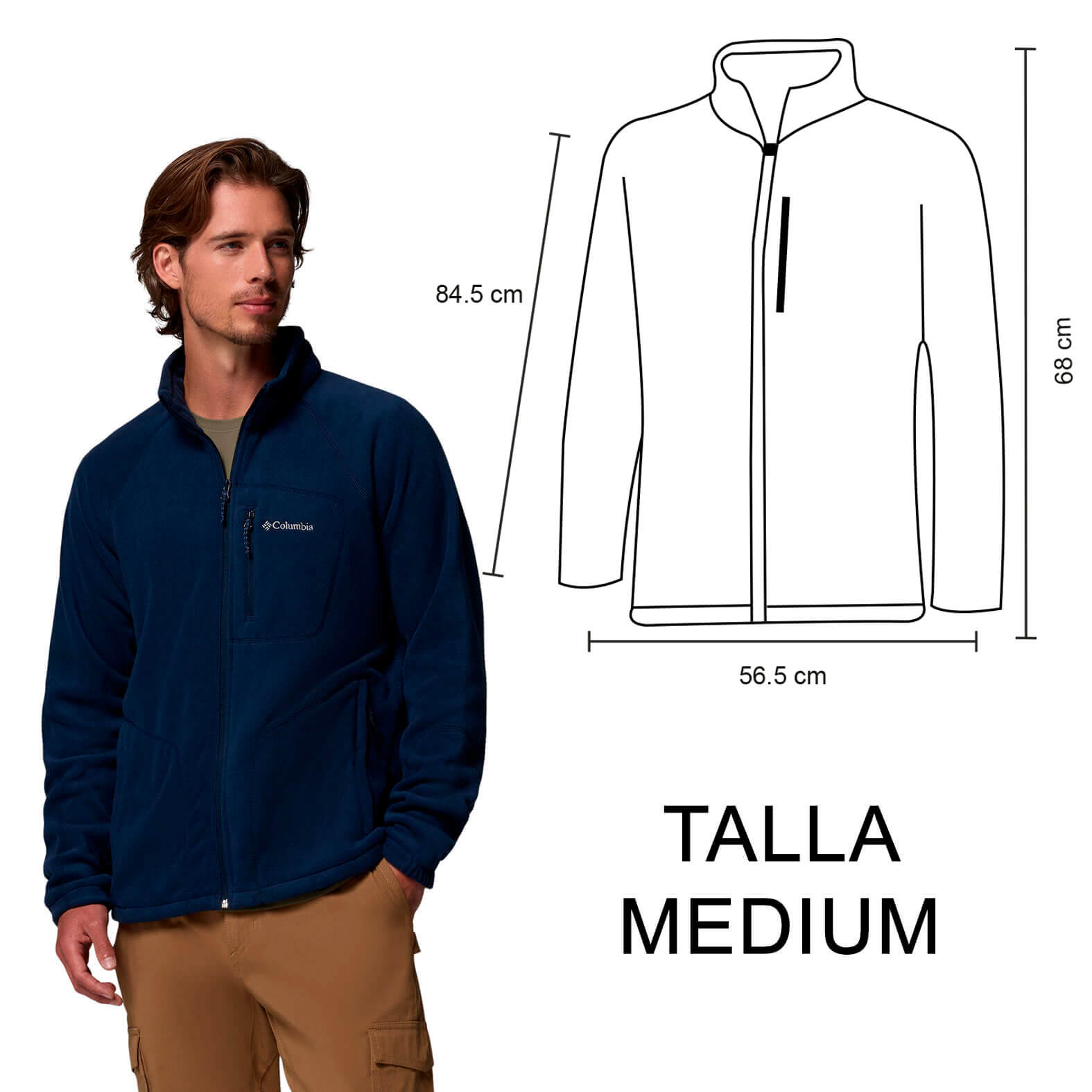 FAST TREK FLEECE COLUMBIA (AZUL-MEDIUM / POLIÉSTER / FAST-TREK / FASTTREK)