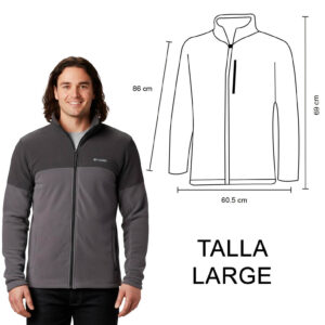 BASIN TRAIL FLEECE COLUMBIA (GRIS-LARGE / POLIÉSTER / BASIN-TRAIL / BASINTRAIL)