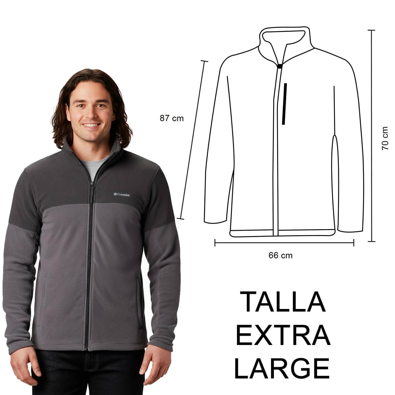 BASIN TRAIL FLEECE COLUMBIA (GRIS-XL / POLIÉSTER / BASIN-TRAIL / BASINTRAIL)
