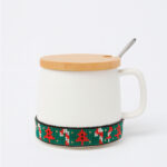 HO 026 HUICHOL TAZA FRIDA  (CARAMELO / CERÁMICA / HO-026-HUICHOL / HO026HUICHOL)