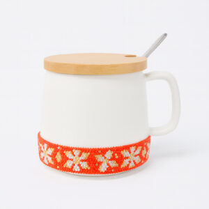 HO 026 HUICHOL TAZA FRIDA  (COPO / CERÁMICA / HO-026-HUICHOL / HO026HUICHOL)