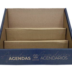 EXHIBIDOR DE AGENDAS A2026 AZUL (CARTÓN / A2026.09 /  ARTICULOS PROMOCIONALES)