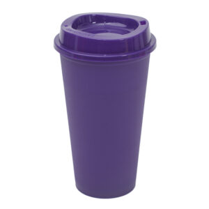 VASO CAFETERO DE PLÁSTICO 473 ML. ALDO A2750 MORADO (PLÁSTICO PP / A2750.29 /  ARTICULOS PROMOCIONALES)